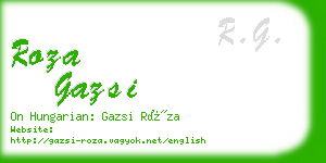 roza gazsi business card